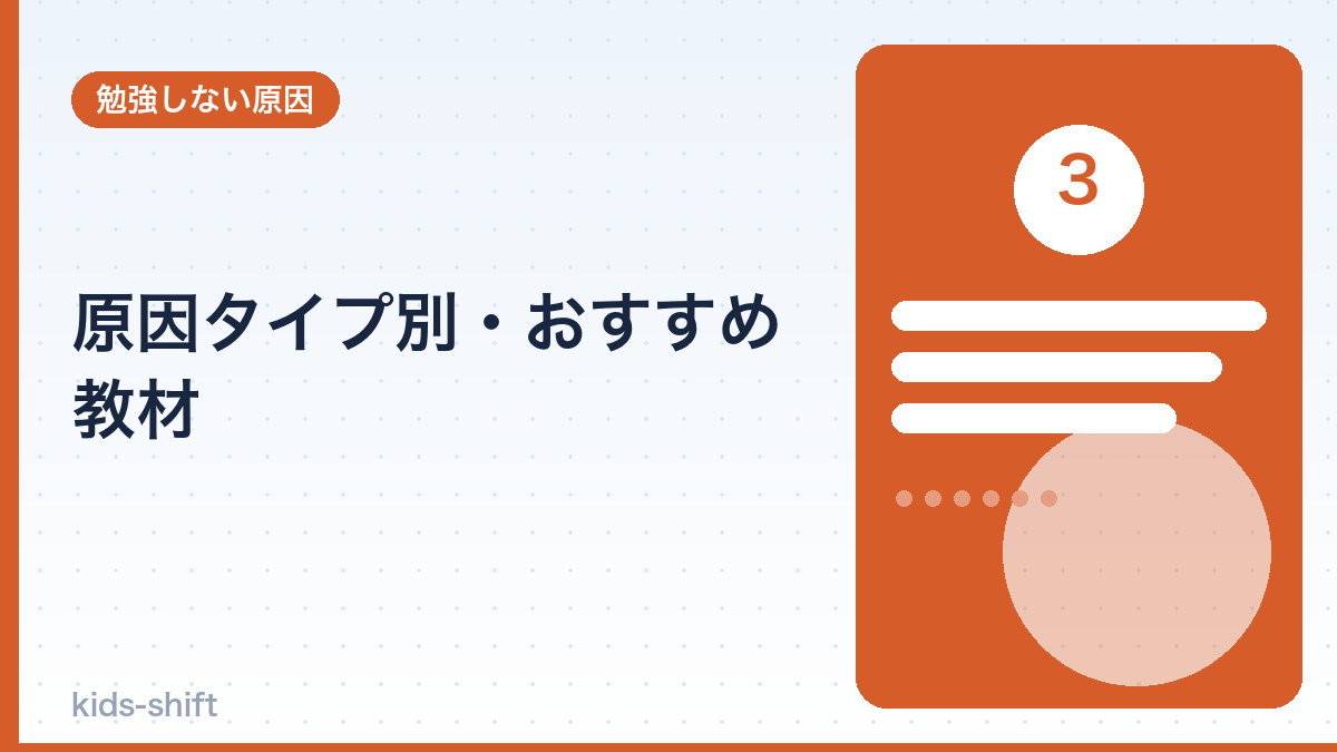 原因タイプ別・おすすめ教材